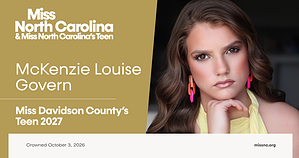 McKenzie Louise Govern, Miss Davidson County's Teen 2027